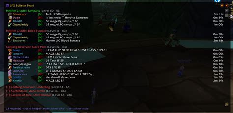 wow addon lfg bulletin board.